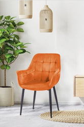 Virginia Cognac Polsterstuhl 4er Set